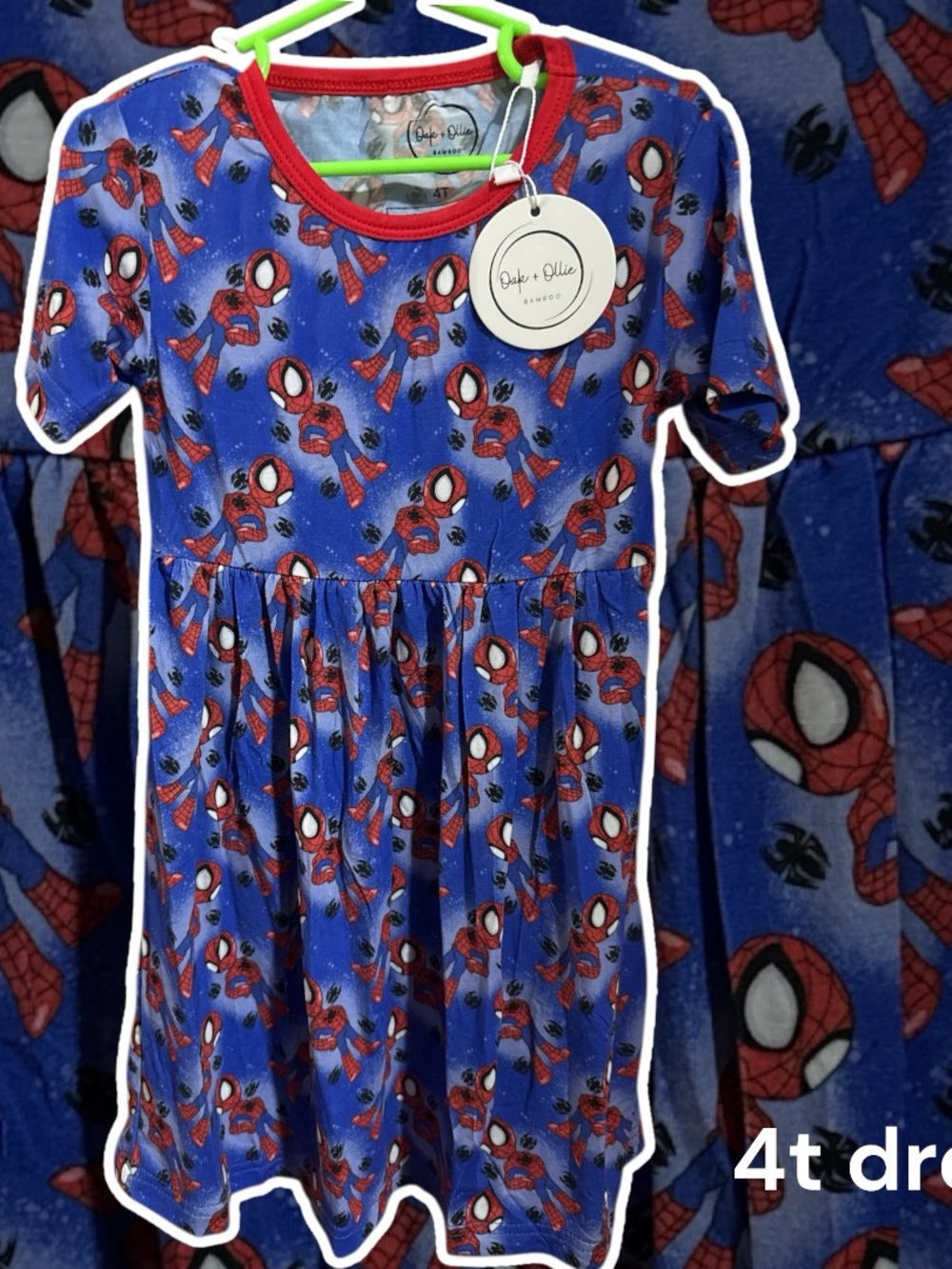 Kids Blue and Red Spider Superhero Dress by